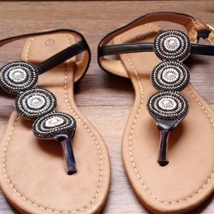 Black & Silver sandals